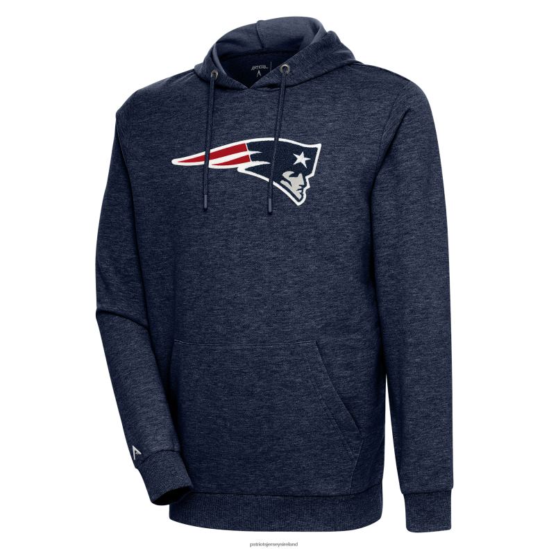 Patriots Jersey Men Antigua Heathered Navy Action Chenille Pullover Hoodie 8226D698 Clothing
