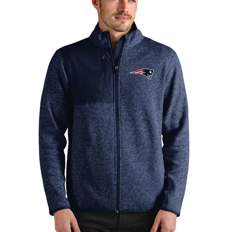 Patriots Jersey Men Antigua Heathered Navy Fortune Full-Zip Jacket 8226D724 Clothing