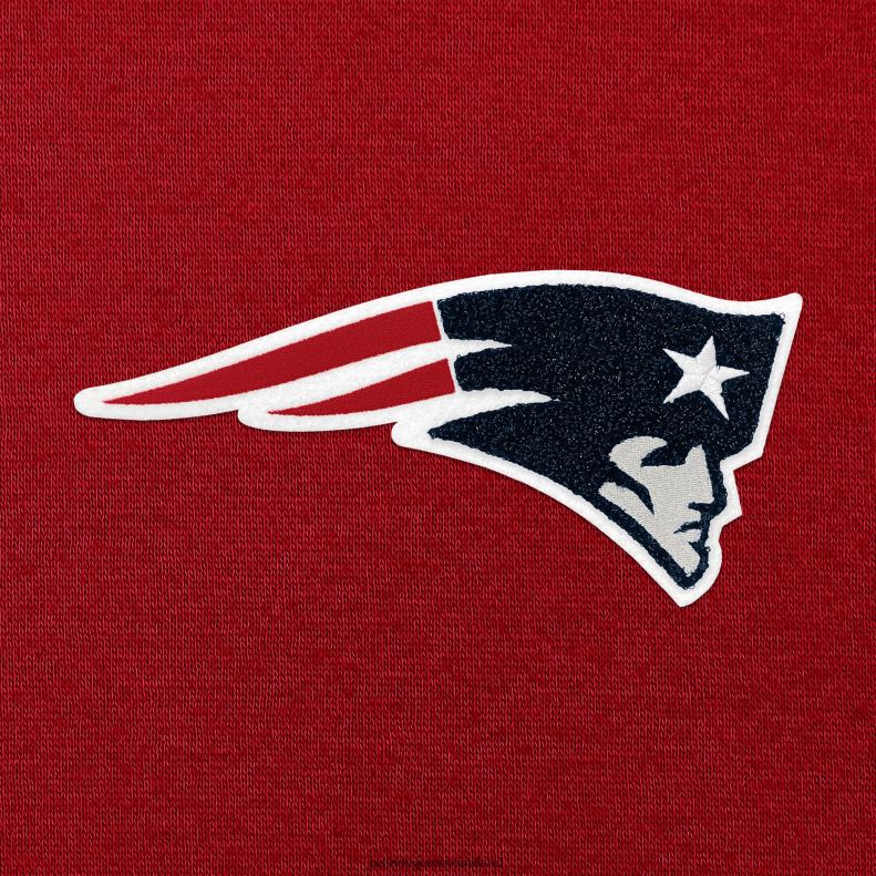 Patriots Jersey Men Antigua Red Victory Chenille Pullover Hoodie 8226D797 Clothing