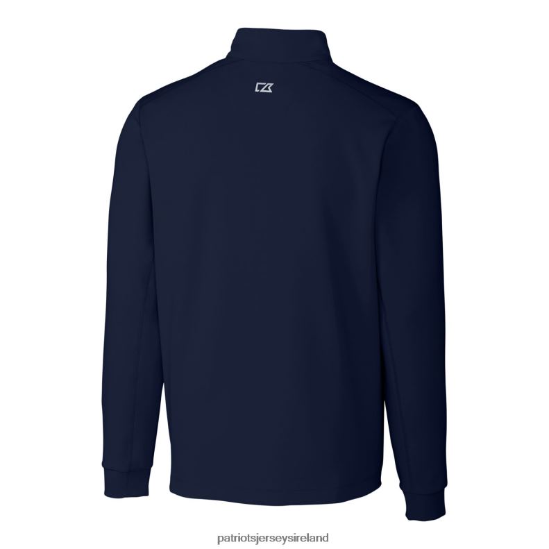 Patriots Jersey Men Cutter & Buck Navy Big & Tall Traverse Stretch Quarter-Zip Pullover Top 8226D713 Clothing