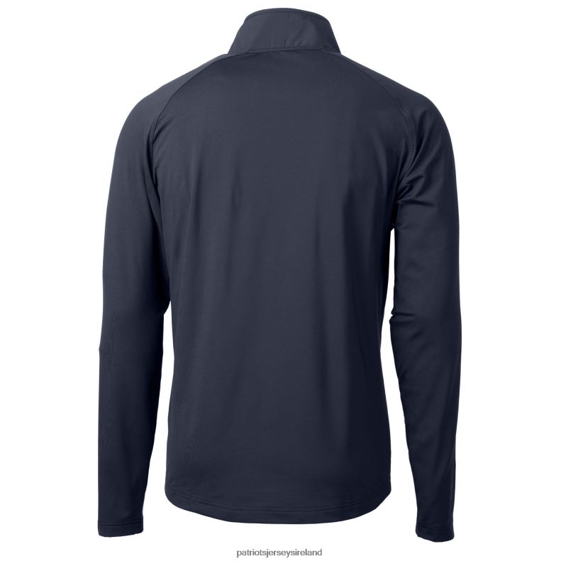Patriots Jersey Men Cutter & Buck Navy Helmet Adapt Eco Knit Hybrid Recycled Quarter-Zip Pullover Top 8226D544 Clothing