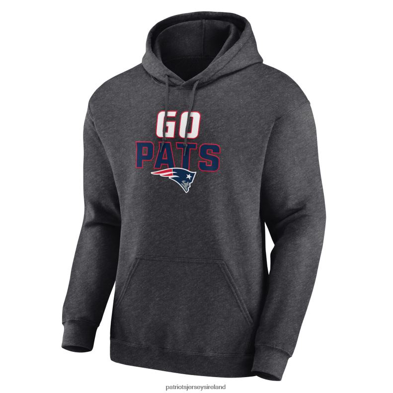 Patriots Jersey Men Fanatics Branded Charcoal Victory Earned Pullover Hoodie 8226D590 Clothing