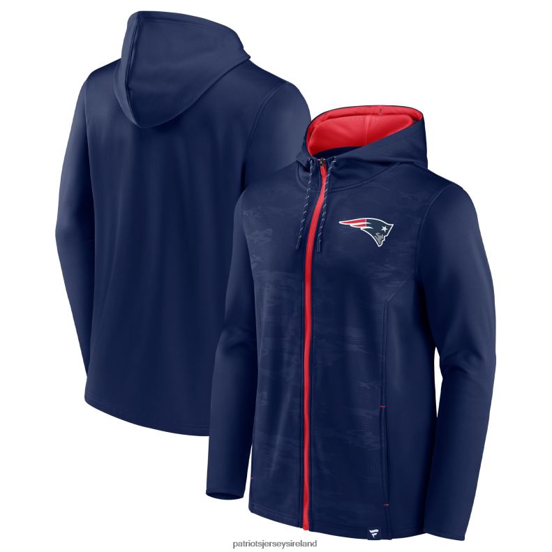 Patriots Jersey Men Fanatics Branded Navy/Red Ball Carrier Full-Zip Hoodie 8226D526 Clothing