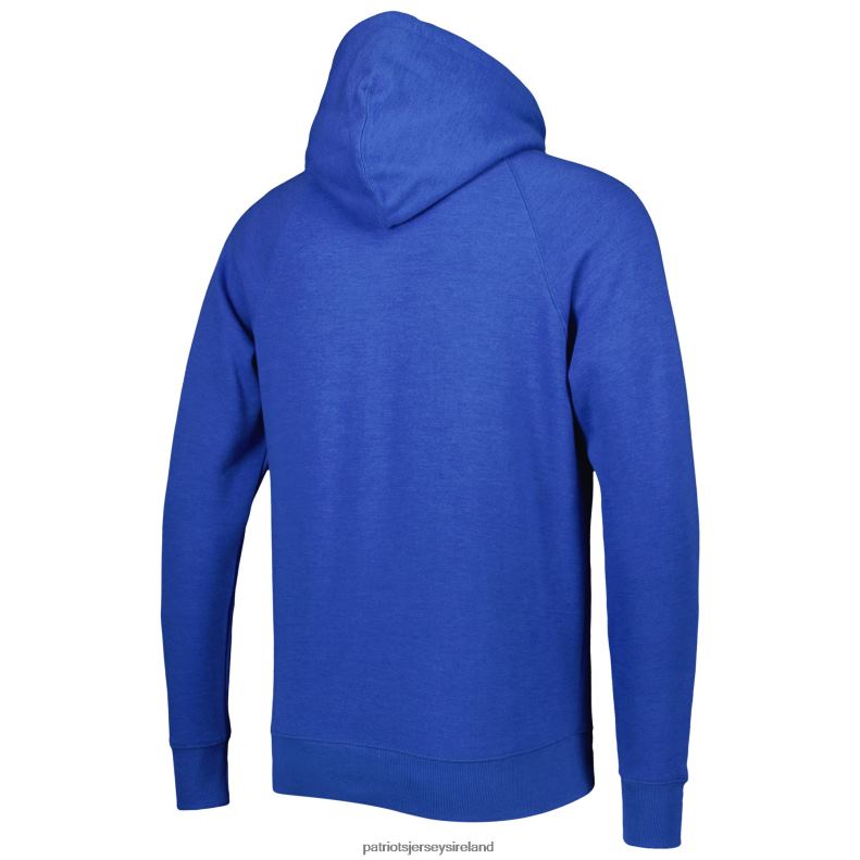 Patriots Jersey Men Homage Royal Retro Helmet Tri-Blend Raglan Pullover Hoodie 8226D617 Clothing