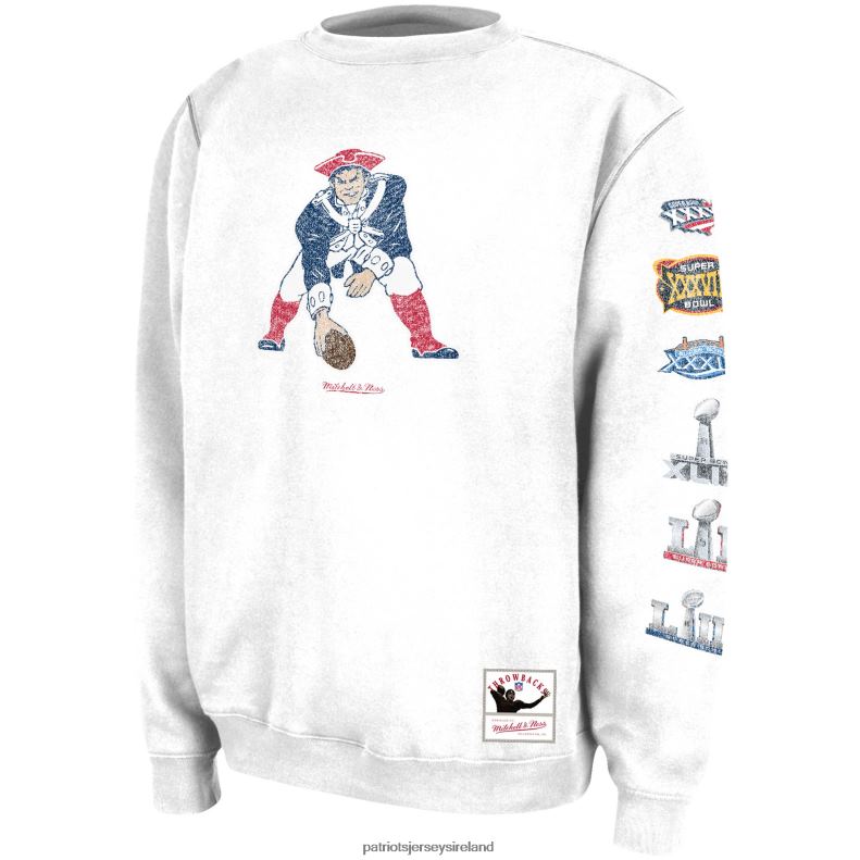 Patriots Jersey Men Mitchell & Ness White Rings VIP Champions Pullover Sweater 8226D778 Clothing