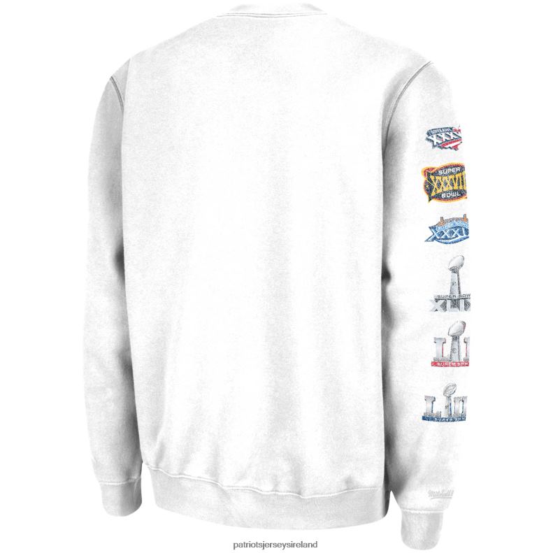 Patriots Jersey Men Mitchell & Ness White Rings VIP Champions Pullover Sweater 8226D778 Clothing