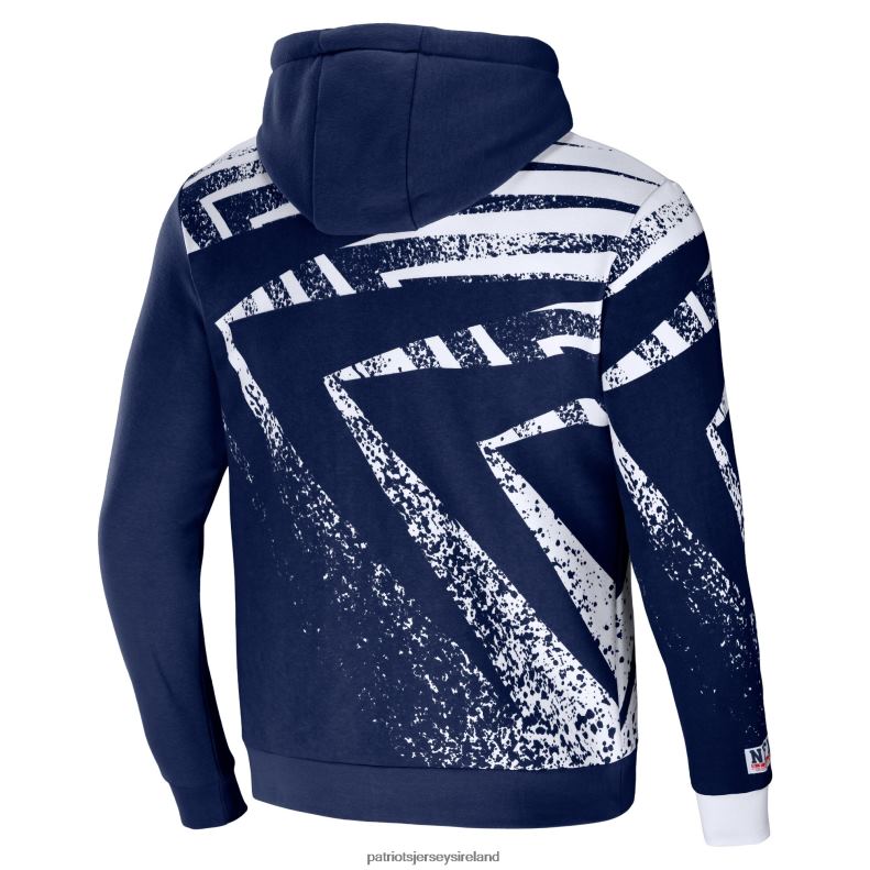 Patriots Jersey Men NFL x Staple Navy All Over Print Pullover Hoodie 8226D623 Clothing