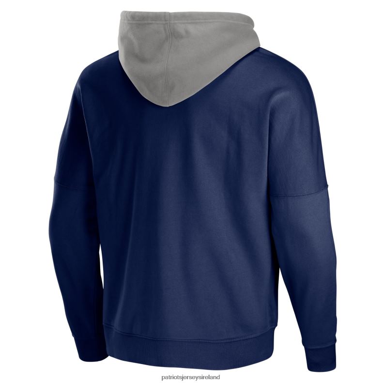 Patriots Jersey Men NFL x Staple Navy Throwback Vintage Wash Pullover Hoodie 8226D739 Clothing