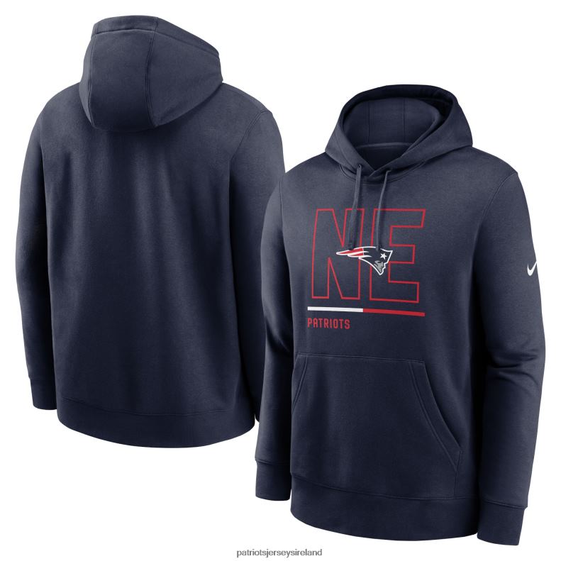 Patriots Jersey Men Nike Navy City Code Club Fleece Pullover Hoodie 8226D608 Clothing