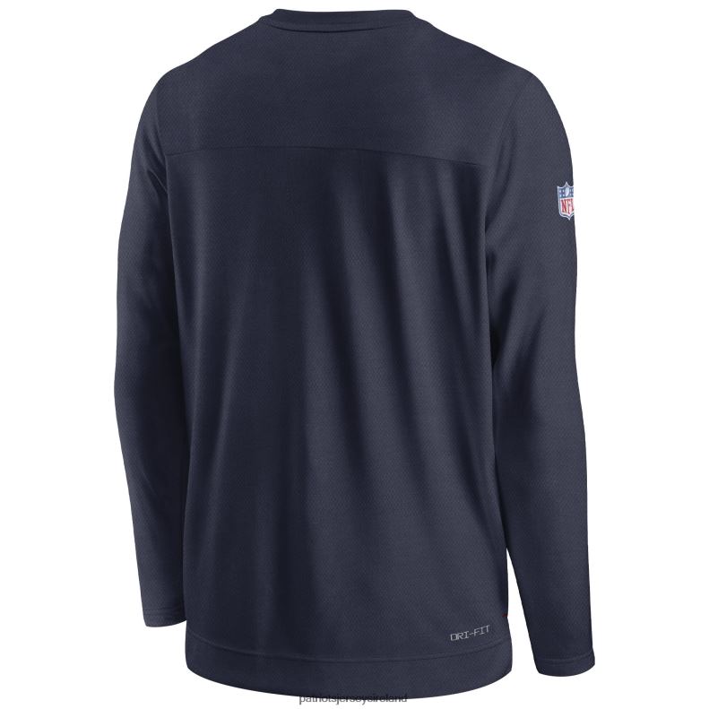 Patriots Jersey Men Nike Navy Sideline Lockup Performance Long Sleeve T-Shirt 8226D592 Clothing