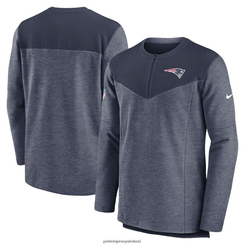 Patriots Jersey Men Nike Navy Sideline Lockup Performance Quarter-Zip Top 8226D578 Clothing