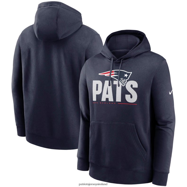 Patriots Jersey Men Nike Navy Team Impact Club Pullover Hoodie 8226D677 Clothing