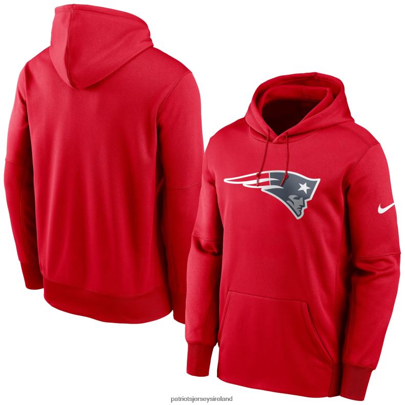 Patriots Jersey Men Nike Red Fan Gear Primary Logo Performance Pullover Hoodie 8226D484 Clothing