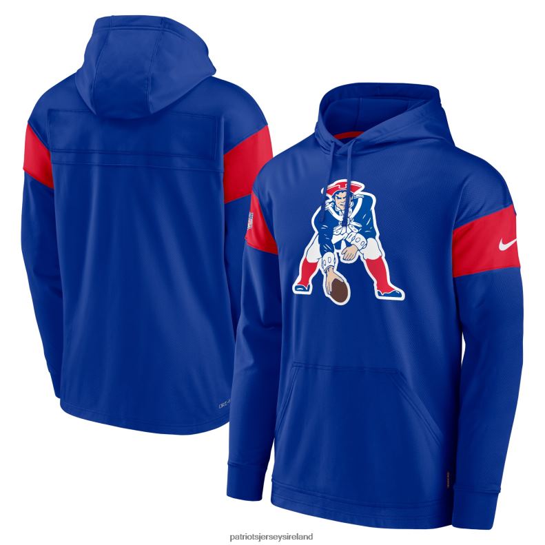 Patriots Jersey Men Nike Royal Sideline Arch Jersey Performance Pullover Hoodie 8226D472 Clothing