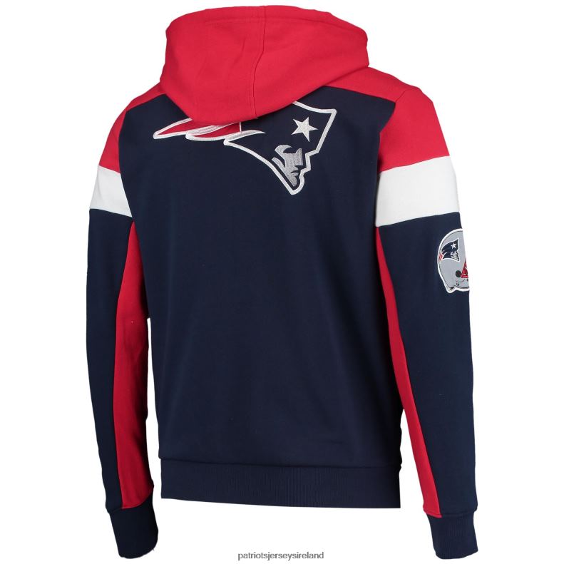 Patriots Jersey Men Starter Navy/Red Logo Extreme Full-Zip Hoodie 8226D690 Clothing