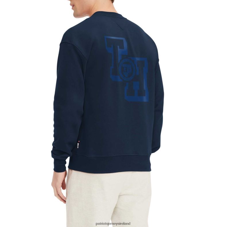 Patriots Jersey Men Tommy Hilfiger Navy Ronald Crew Sweatshirt 8226D742 Clothing