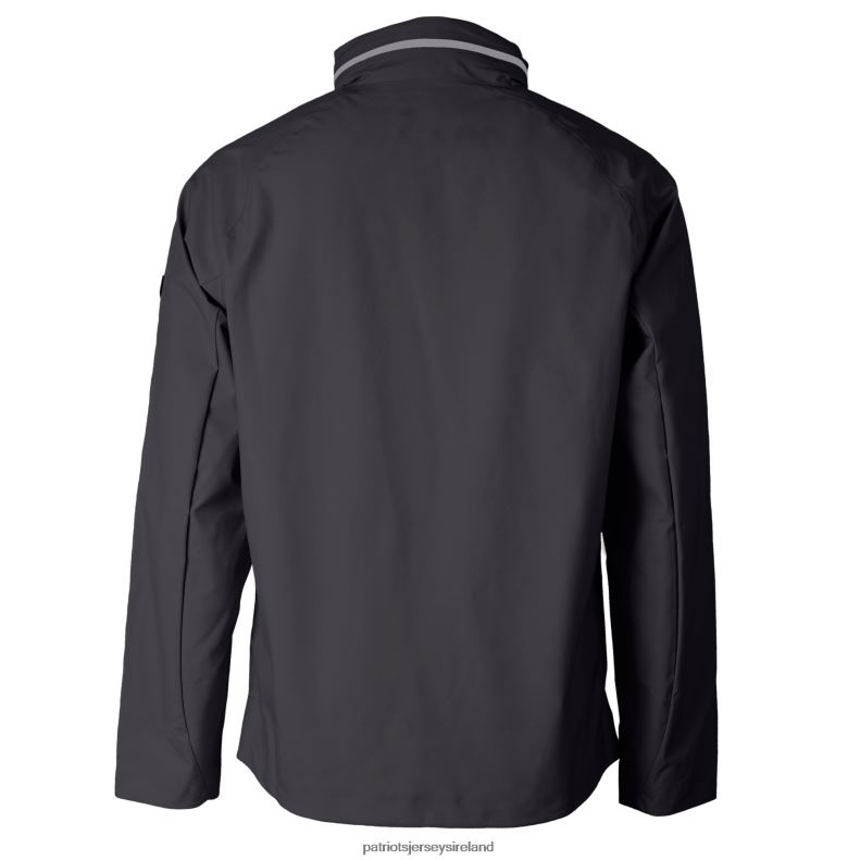 Patriots Jersey Men Cutter & Buck Black Helmet Vapor Water Repellent Stretch Full-Zip Rain Jacket 8226D4 Clothing