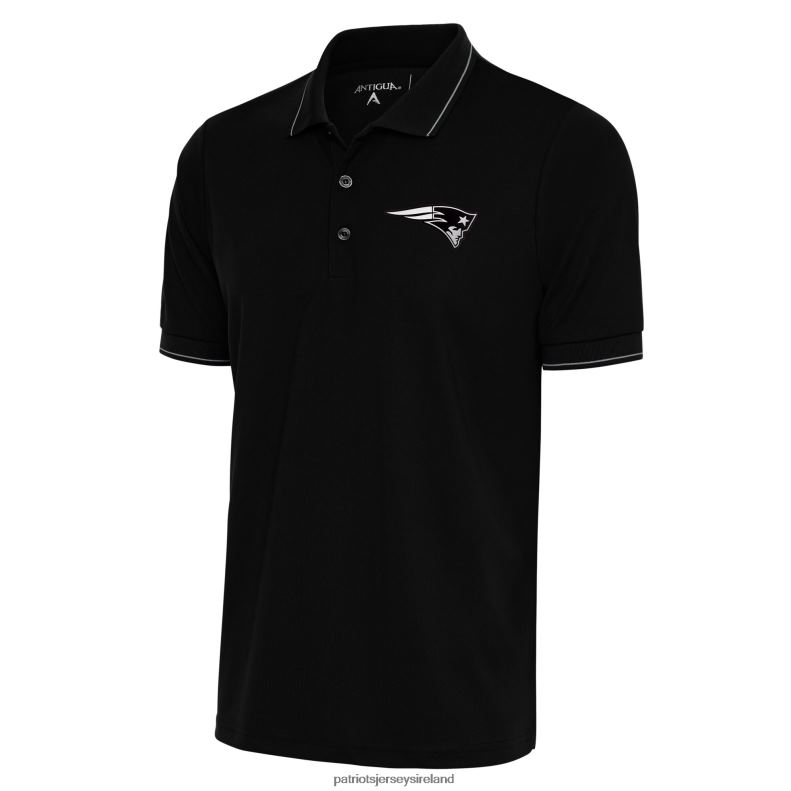 Patriots Jersey Men Antigua Black Metallic Logo Big & Tall Affluent Polo 8226D1467 Clothing
