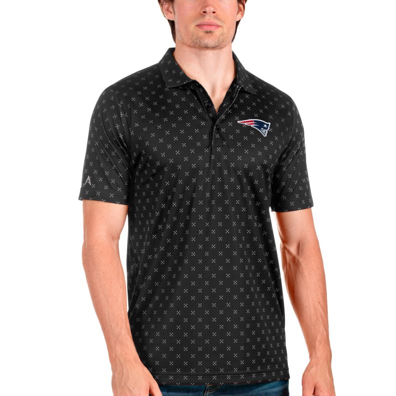 Patriots Jersey Men Antigua Black Spark Polo 8226D1478 Clothing