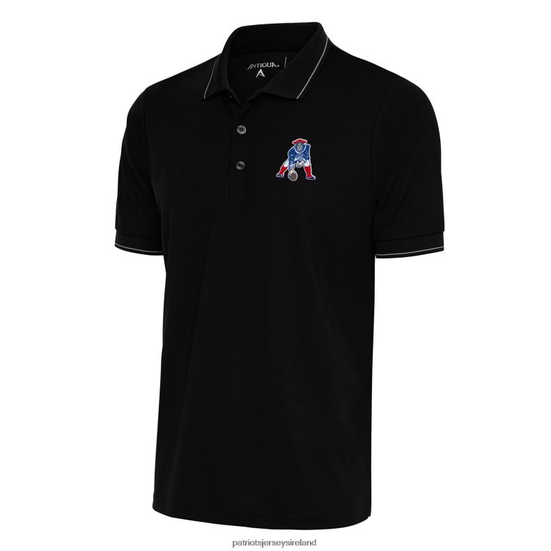 Patriots Jersey Men Antigua Black Team Logo Throwback Affluent Big & Tall Polo 8226D1466 Clothing