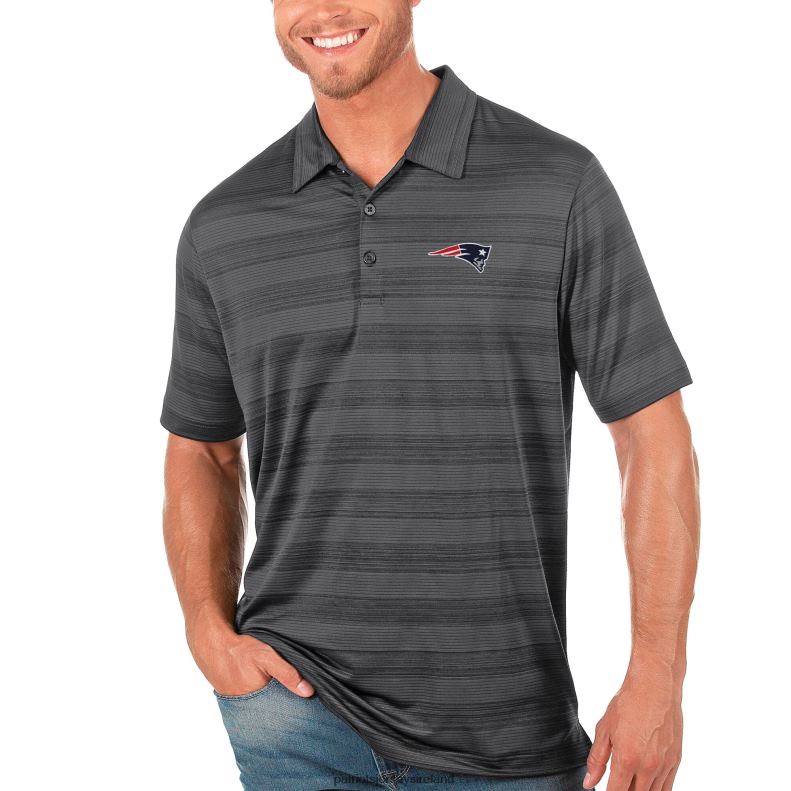 Patriots Jersey Men Antigua Charcoal Compass Polo 8226D1580 Clothing