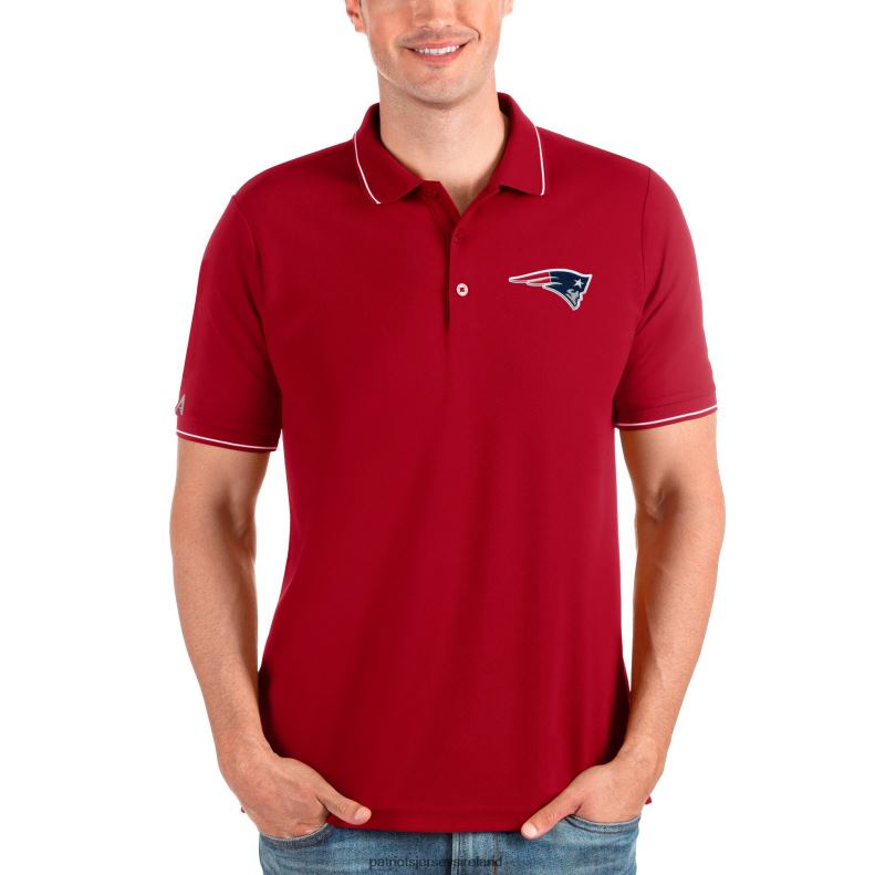 Patriots Jersey Men Antigua Red Affluent Polo 8226D1370 Clothing
