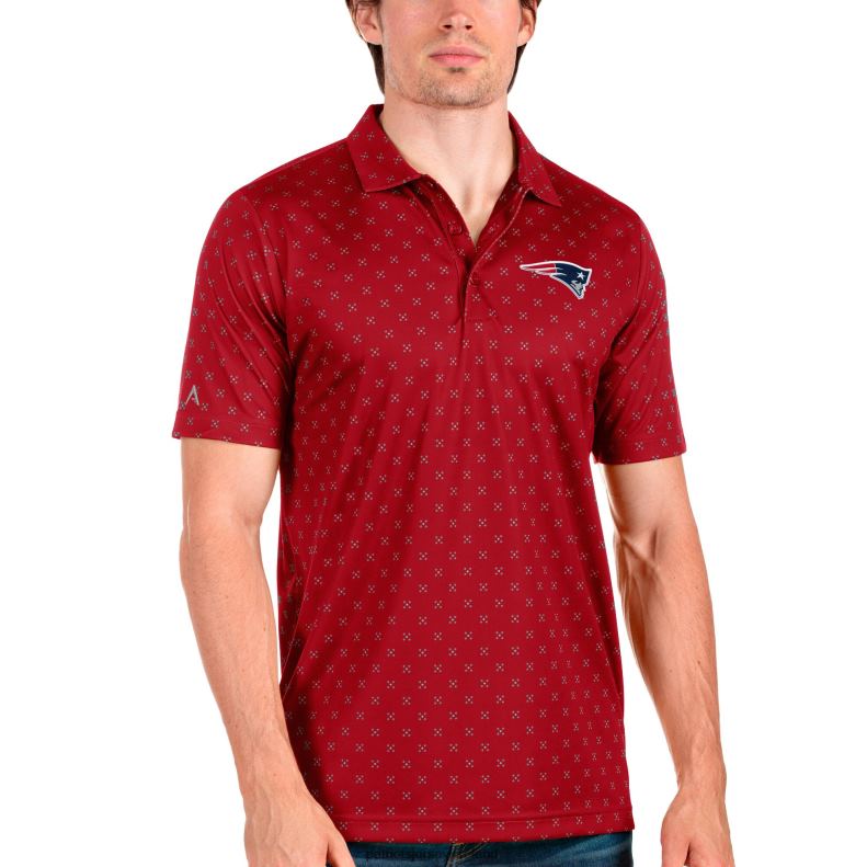 Patriots Jersey Men Antigua Red Spark Polo 8226D1420 Clothing