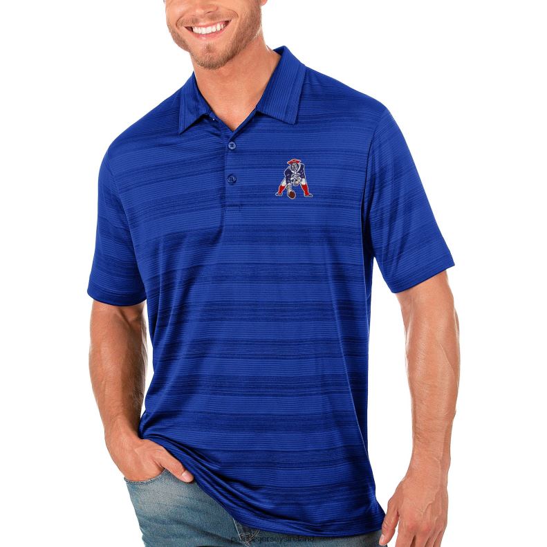 Patriots Jersey Men Antigua Royal Throwback Compass Polo 8226D1463 Clothing