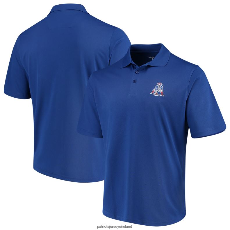 Patriots Jersey Men Antigua Royal Throwback Pique Polo 8226D1383 Clothing