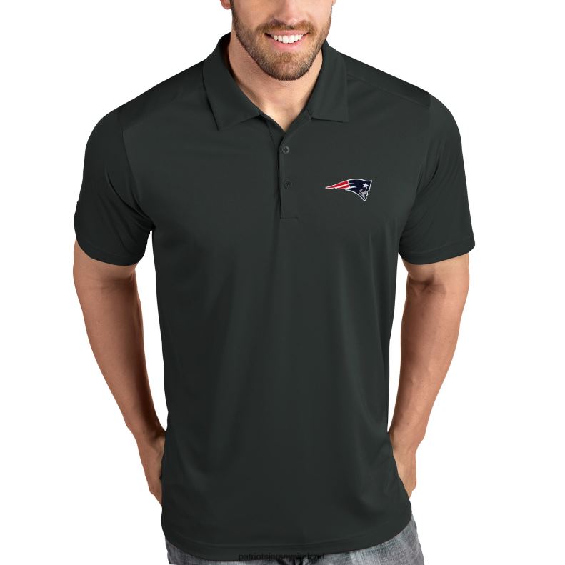Patriots Jersey Men Antigua Tribute Polo - Charcoal 8226D1402 Clothing