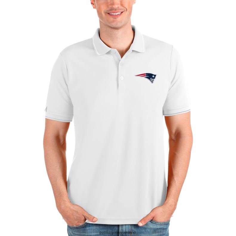 Patriots Jersey Men Antigua White Affluent Polo 8226D1377 Clothing