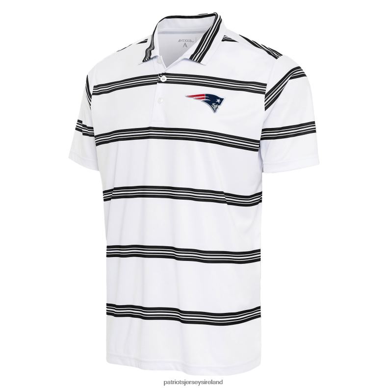 Patriots Jersey Men Antigua White/Black Groove Polo 8226D1342 Clothing
