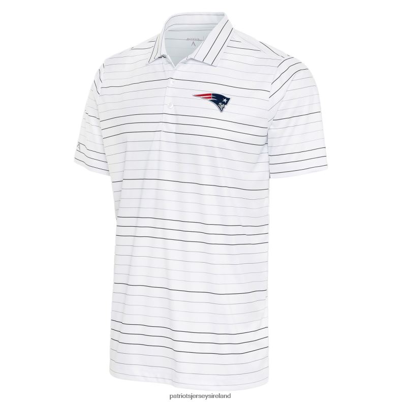 Patriots Jersey Men Antigua White/Black Ryder Polo 8226D1417 Clothing