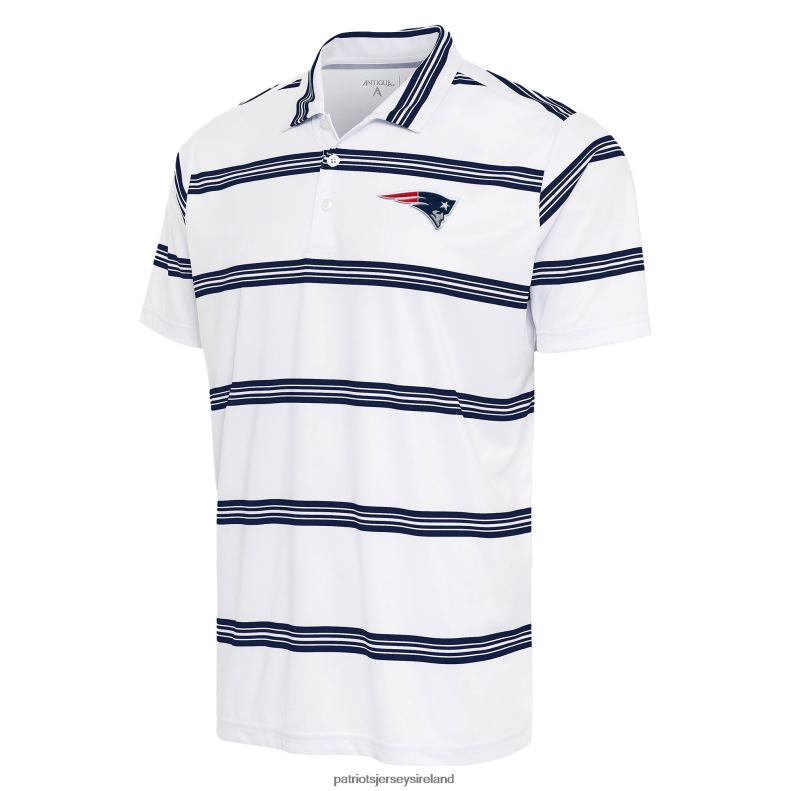 Patriots Jersey Men Antigua White/Navy Groove Polo 8226D1434 Clothing