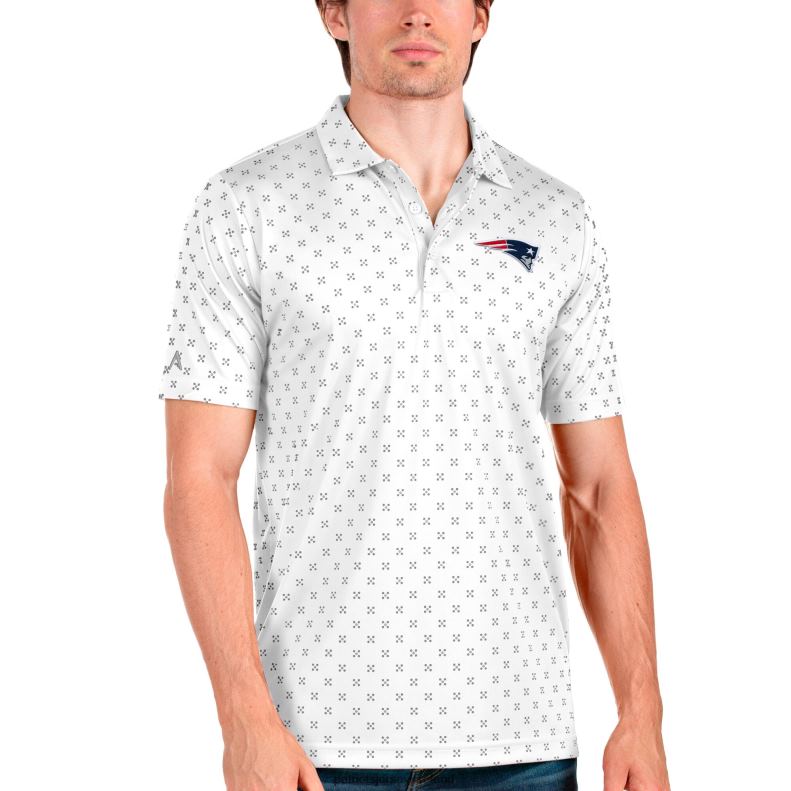 Patriots Jersey Men Antigua White Spark Polo 8226D1476 Clothing