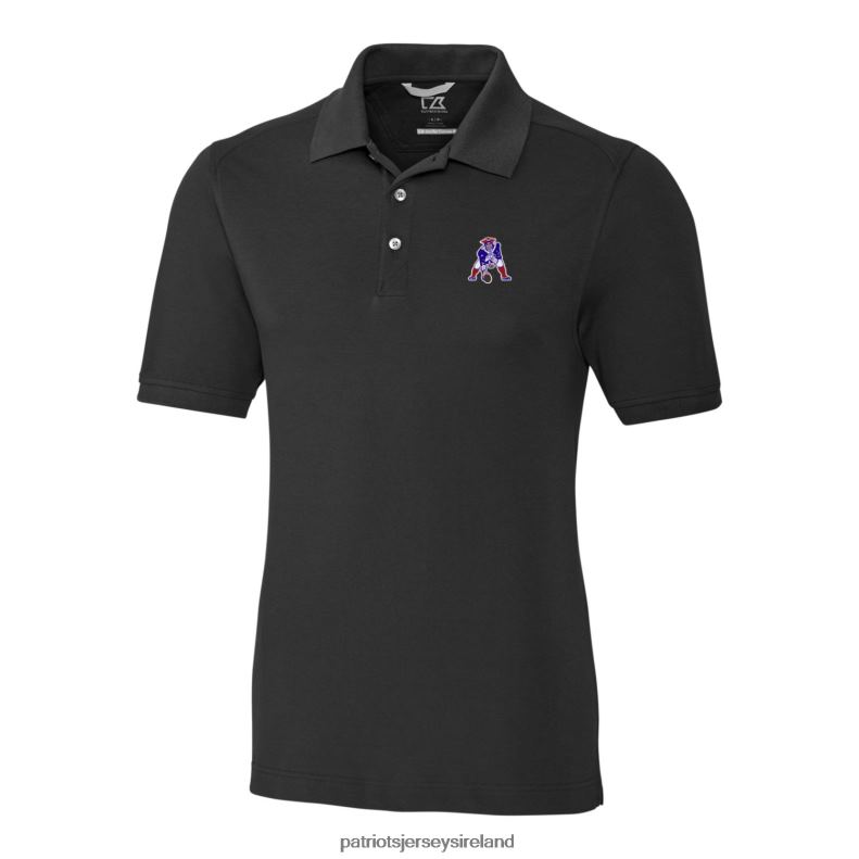 Patriots Jersey Men Cutter & Buck Black Advantage Tri-Blend Pique Throwback Polo 8226D1436 Clothing