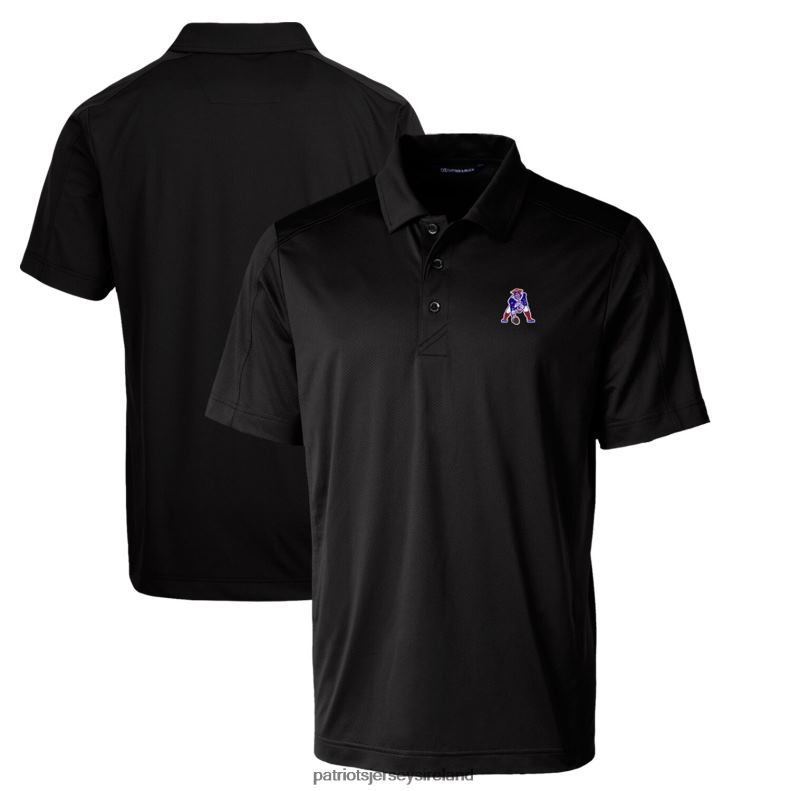 Patriots Jersey Men Cutter & Buck Black Throwback Logo Big & Tall Prospect Textured Stretch Polo 8226D1401 Clothing