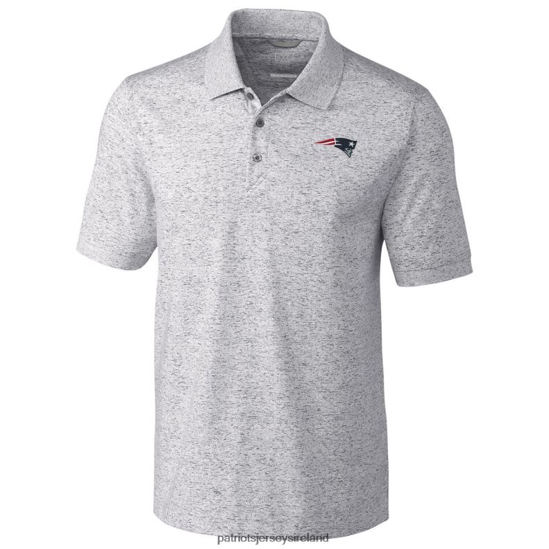 Patriots Jersey Men Cutter & Buck Gray Big & Tall Advantage Space Dye Polo 8226D1412 Clothing