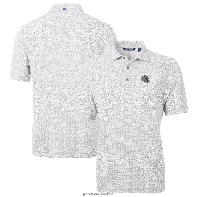 Patriots Jersey Men Cutter & Buck Gray Helmet Virtue Eco Pique Botanical Print Recycled Polo 8226D1297 Clothing