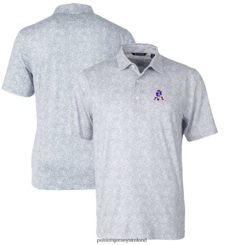 Patriots Jersey Men Cutter & Buck Gray Throwback Logo Pike Constellation Stretch Polo 8226D1550 Clothing