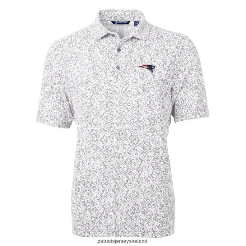 Patriots Jersey Men Cutter & Buck Gray Virtue Eco Pique Botanical Print Polo 8226D1618 Clothing