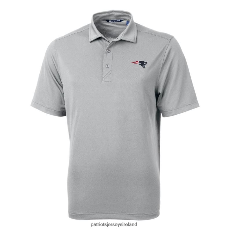 Patriots Jersey Men Cutter & Buck Gray Virtue Eco Pique Recycled Polo 8226D1625 Clothing