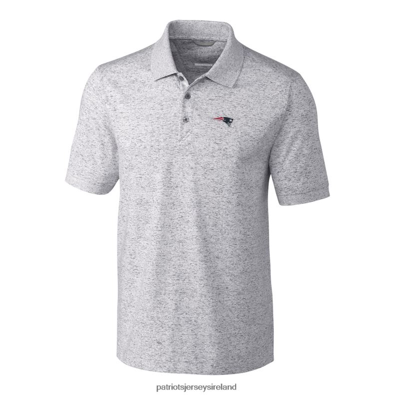 Patriots Jersey Men Cutter & Buck Heather Gray Big & Tall Space Dye Advantage Polo 8226D1518 Clothing