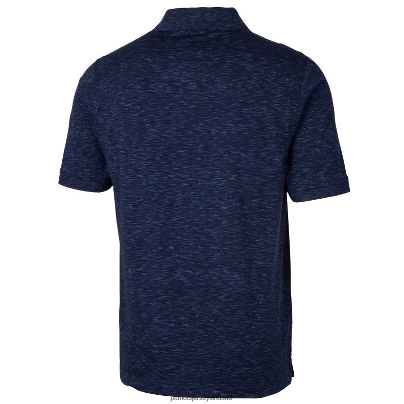 Patriots Jersey Men Cutter & Buck Heathered Navy Americana Advantage Space Dye Tri-Blend Polo 8226D1418 Clothing