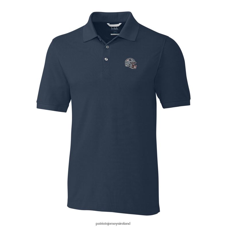 Patriots Jersey Men Cutter & Buck Navy Helmet Advantage Tri-Blend Pique Polo 8226D1285 Clothing
