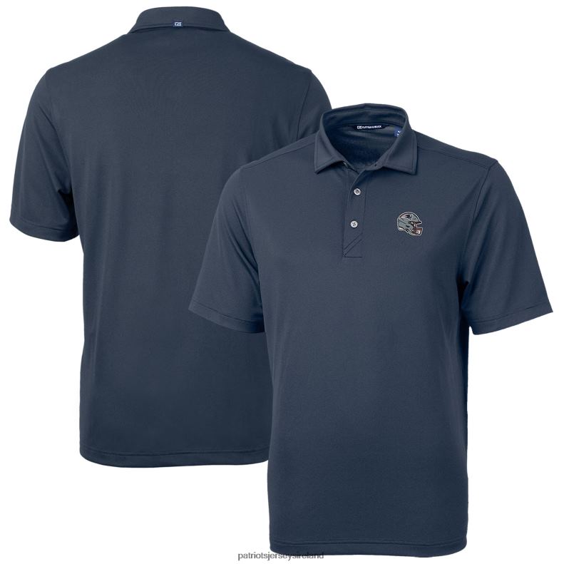 Patriots Jersey Men Cutter & Buck Navy Helmet Virtue Eco Pique Recycled Polo 8226D1367 Clothing