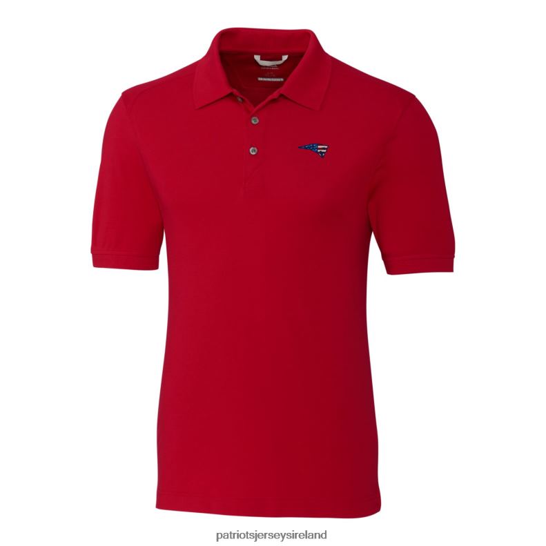 Patriots Jersey Men Cutter & Buck Red Americana Advantage Tri-Blend Pique Polo 8226D1522 Clothing