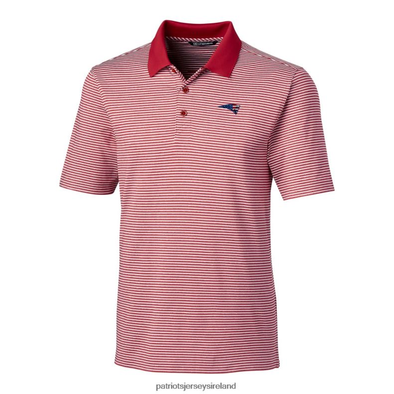 Patriots Jersey Men Cutter & Buck Red Big & Tall Forge Tonal Stripe Stretch Polo 8226D1587 Clothing