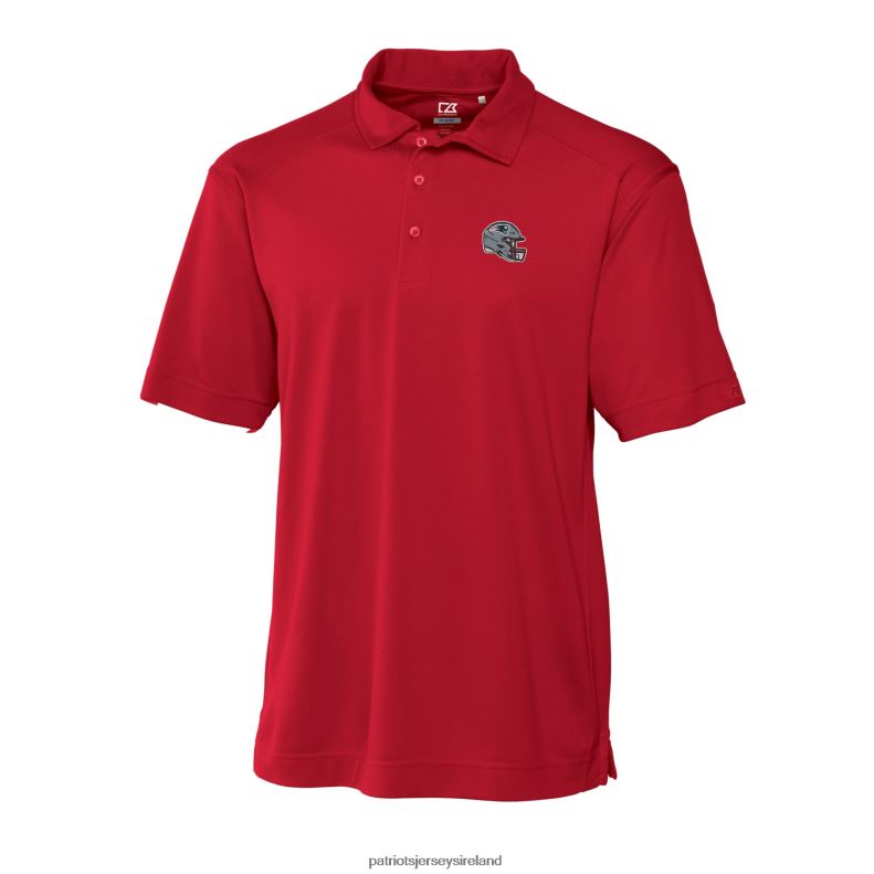 Patriots Jersey Men Cutter & Buck Red Helmet DryTec Genre Textured Solid Polo 8226D1359 Clothing