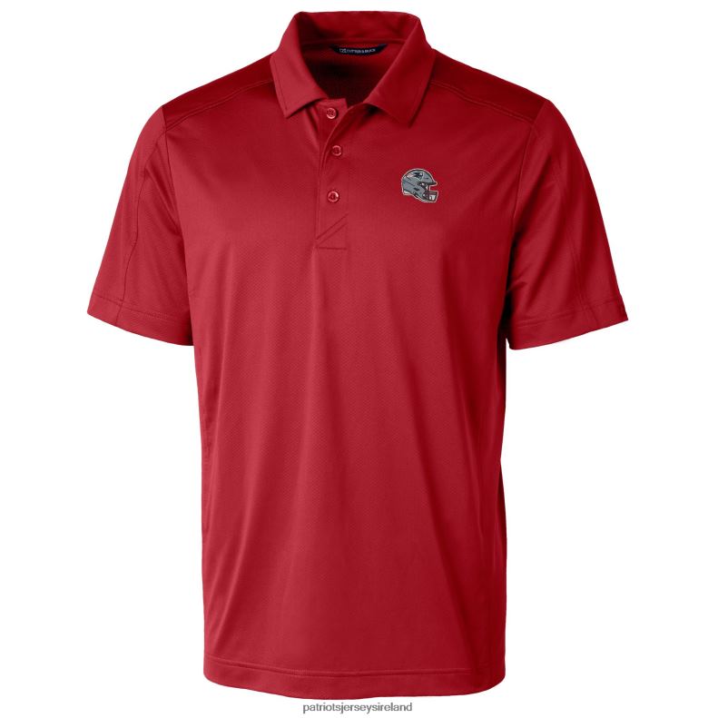 Patriots Jersey Men Cutter & Buck Red Helmet Prospect Textured Stretch Polo 8226D1349 Clothing